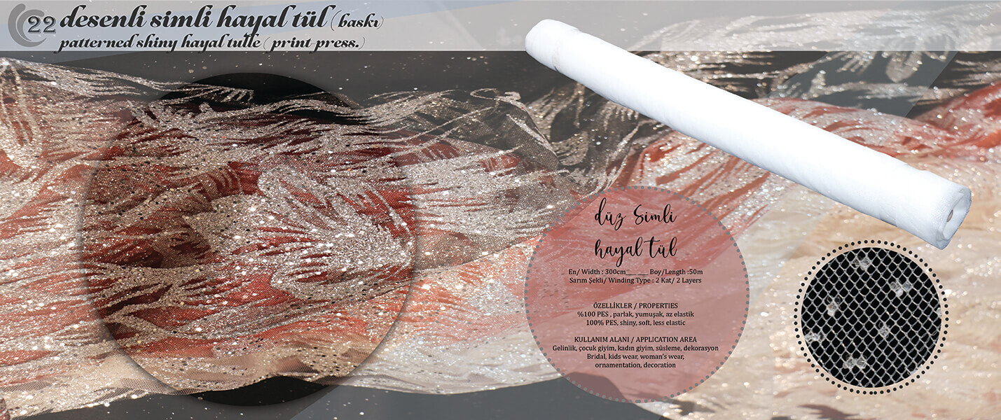 Angel Glittered Tulle With Design